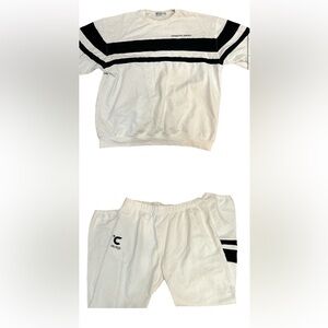 100% cotton Celsius Energy Striped Sweatpants and sweatshirt set two pices men